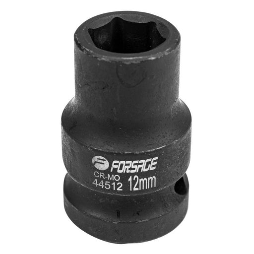 12 mm Slaghylsa 1/2" kort 6-kant CrMo - Forsage Sweden