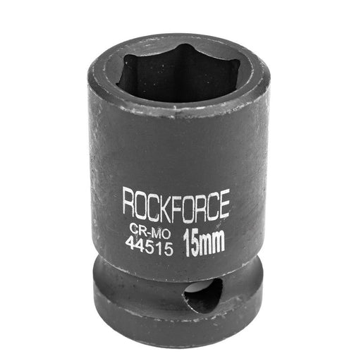 15 mm Slaghylsa 1/2" kort 6-kant CrMo - Forsage Sweden