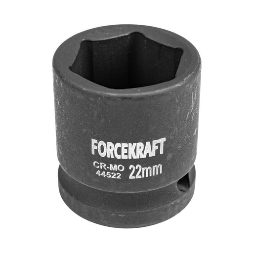 Sexkant krafthylsa 22mm med 1/2" fäste för hand- och maskinskruvning samt med slag mutterdragare.