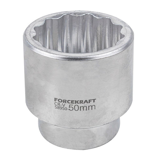 50 mm Hylsa 1" kort 12-kant CrV - Forsage Sweden