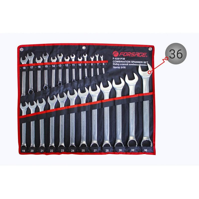 Blocknyckelsats, 6-36mm, 26 delar - Forsage Sweden