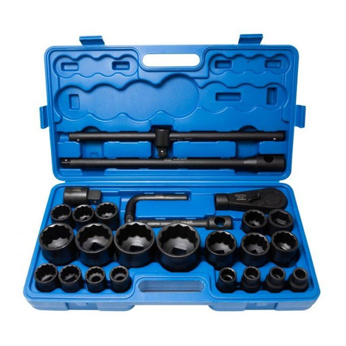 Krafthylssats 3/4"och1", 26 delar (17-65mm) - Forsage Sweden