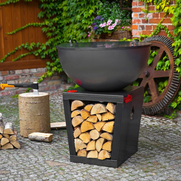 Närbild av bananer och paprika som grillas på Santos barbecue