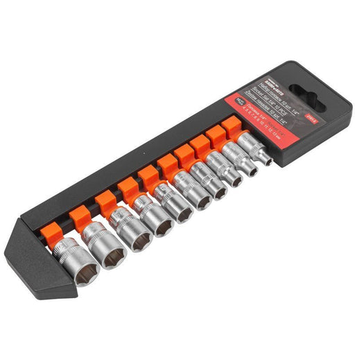 Sats med små hylsor 1/4", 10 delar (4-13mm) - Forsage Sweden
