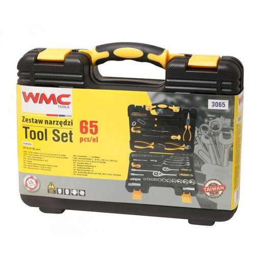 Verktygssats 1/4'' 3/8'', 65 delar från WMC, förvaringsväska