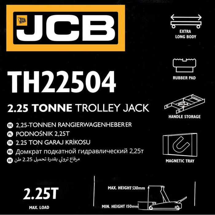 Domkraft JCB höglyftande, 2,25 ton (150-530 mm) - Forsage Sweden
